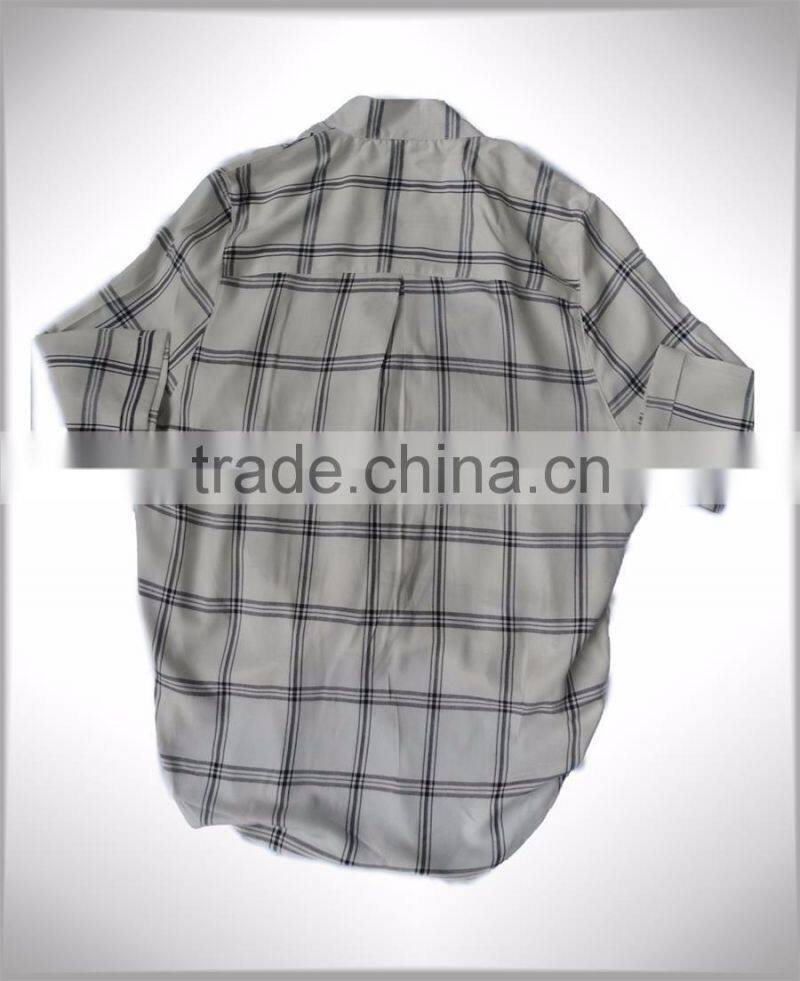 Fashion design cool plaid rayon men's shirt personalized