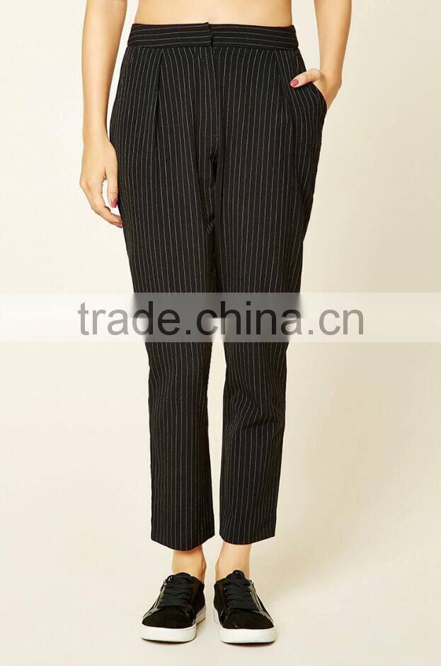 Alibaba wholesale stripe design oem service formal custom long ladies pant suits