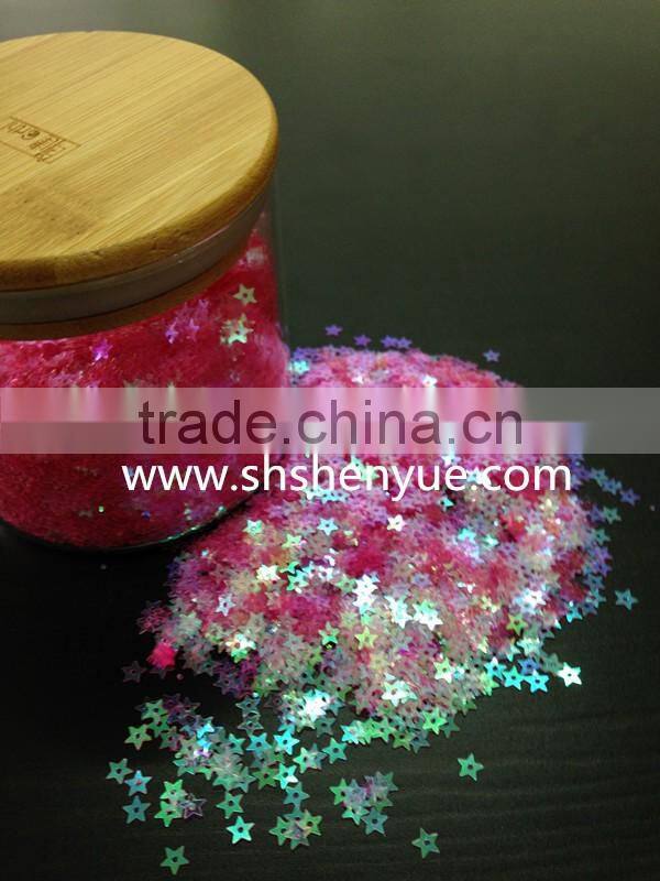 PET little star shape loose sequins for decoration