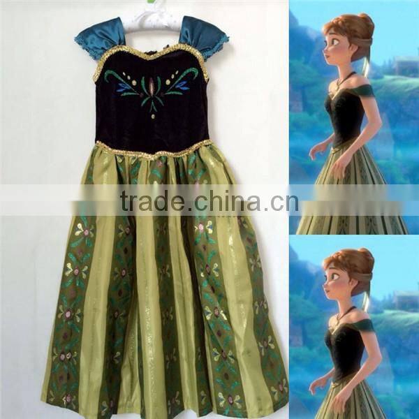 New Kids dress Frozen Anna Princess Dress Frozen girls dress lace evening dress