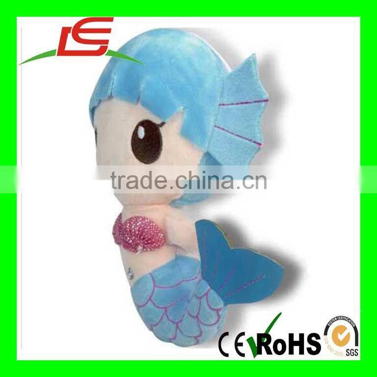 Blue Little Mermaid Baby Girl Cute Doll Stuffed Animal Soft Plush Toy New
