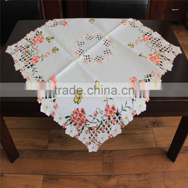 exquisite embroidered tablecloth with cutwork
