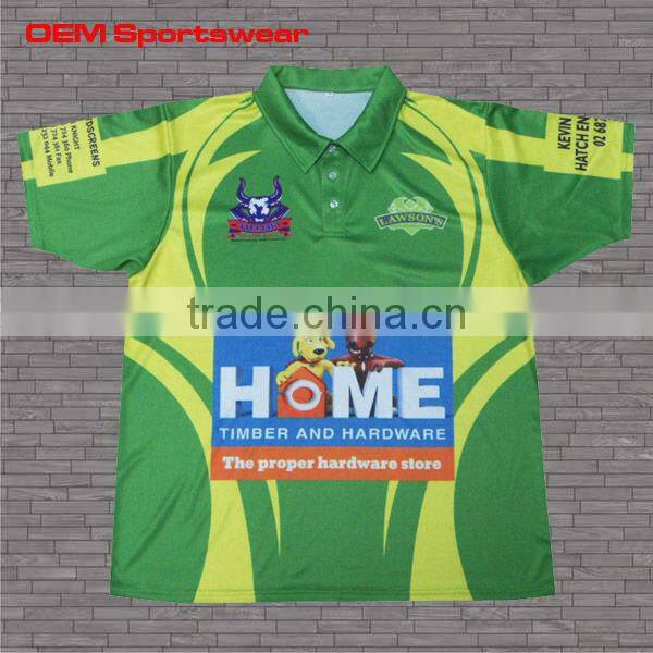 Fashion sublimation custom mens polo shirt