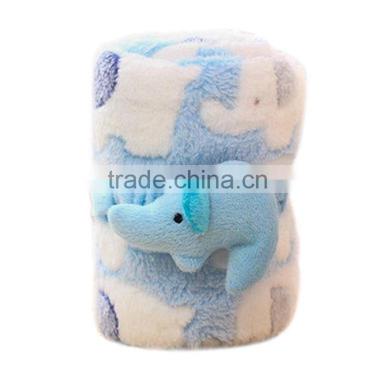 fancy printed elephant baby blanket