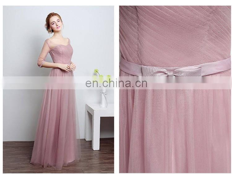 HS1613 Vintage A line Long Cheap 2017 Wedding Prom Bridesmaid Dress