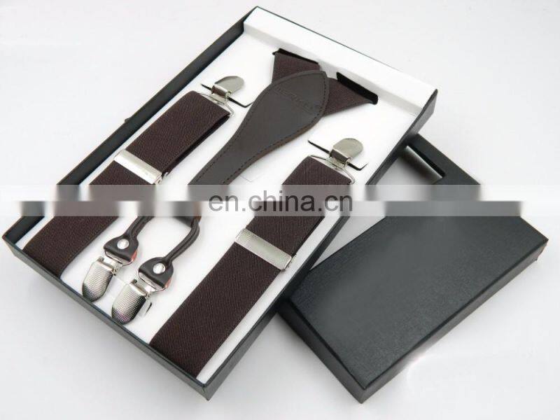 High quality elastic suspender with metal clips
