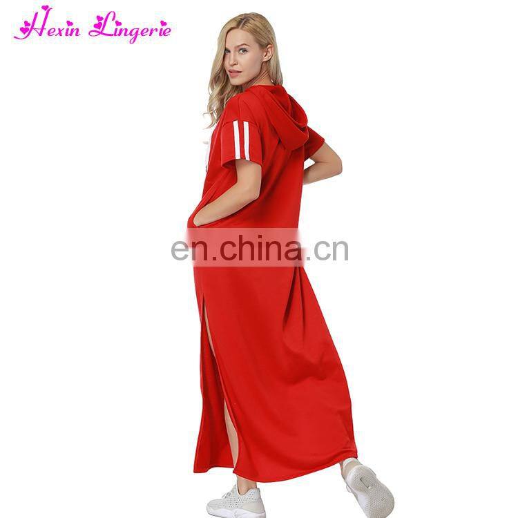 Drop Shipping Hoodie Sweatshirt korean plus size maxi new fashion ladies dress