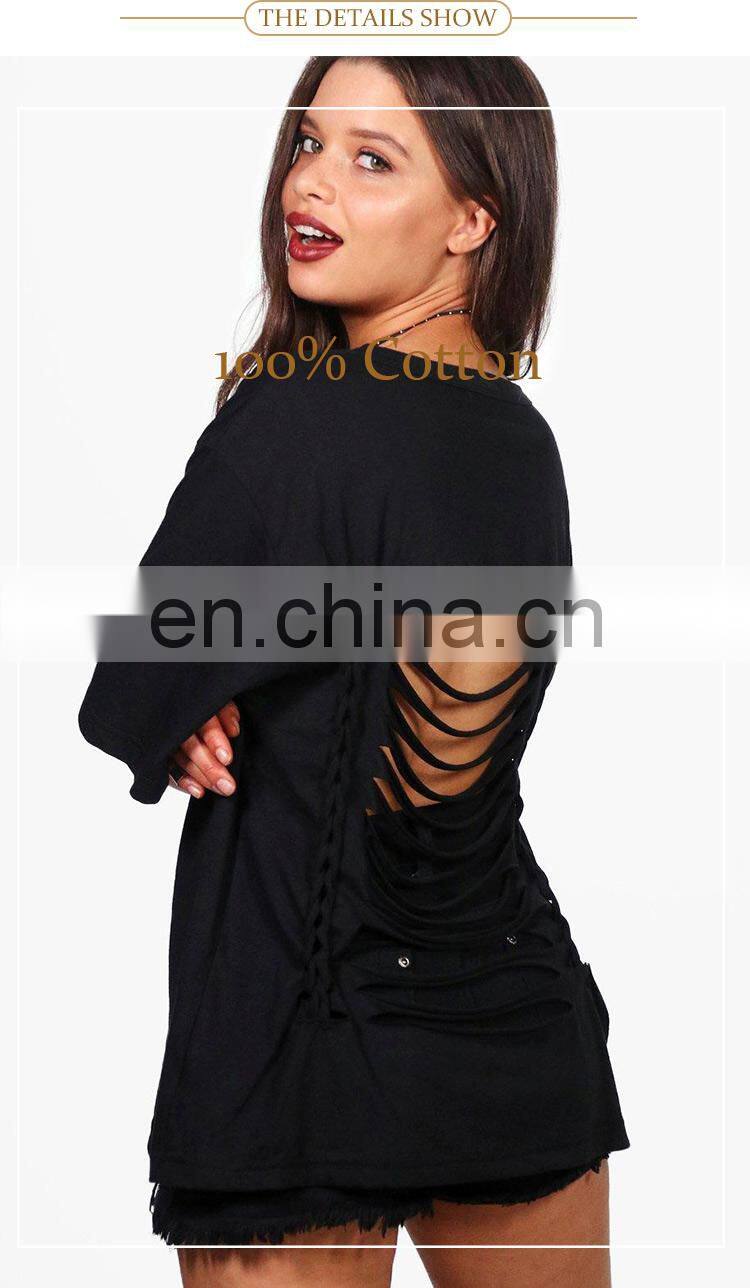 custom black casual women v neck short sleeve printed t shirt