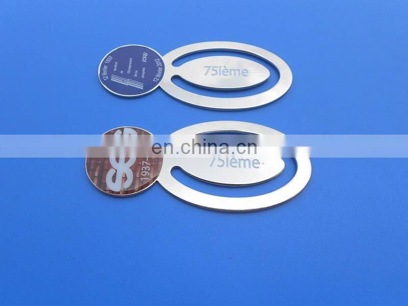 2016 best selling gifts for printing custom logo metal bookmark/paper clips bulk items