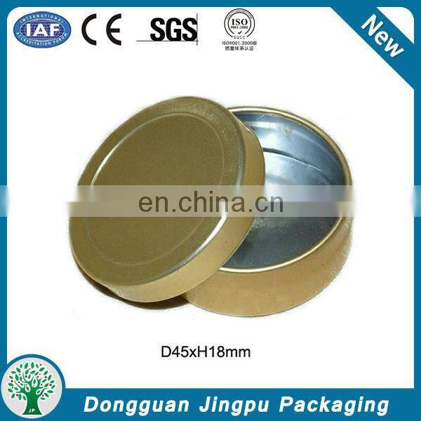 Customized round metal empty shoe polish tin container
