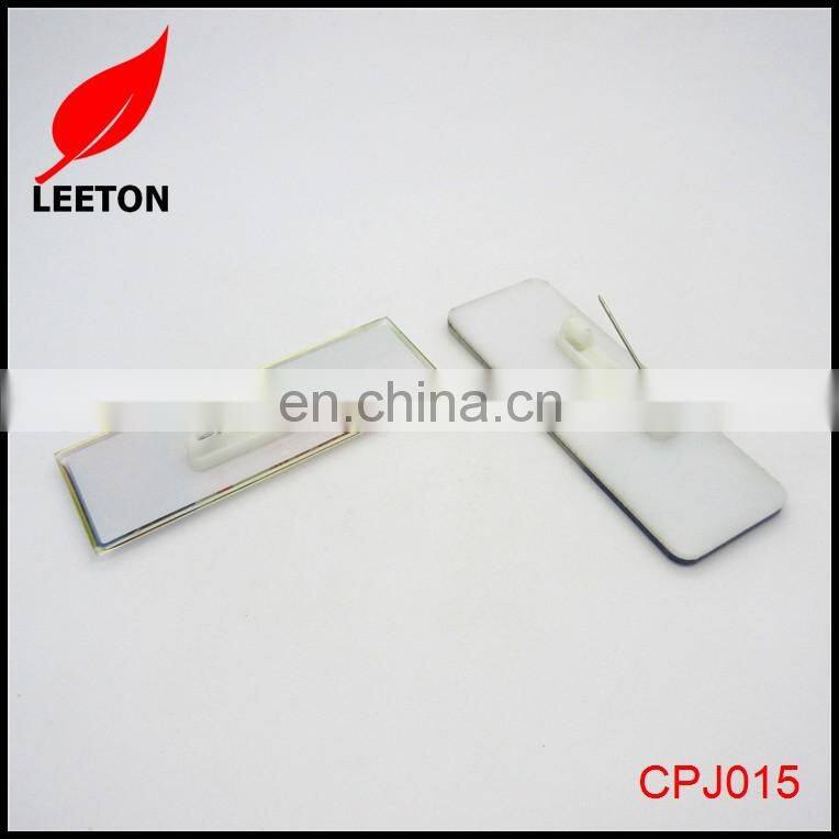 Custom plastic rectangle school name tag