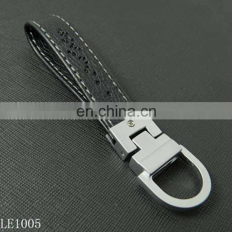 Hot Sale Promotional Real Leather Metal Carabiner Key Chain