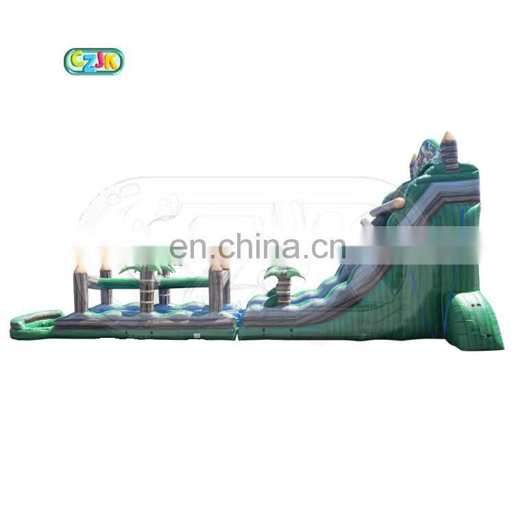 popular commercial grade party rental inflatable tiki island water slide