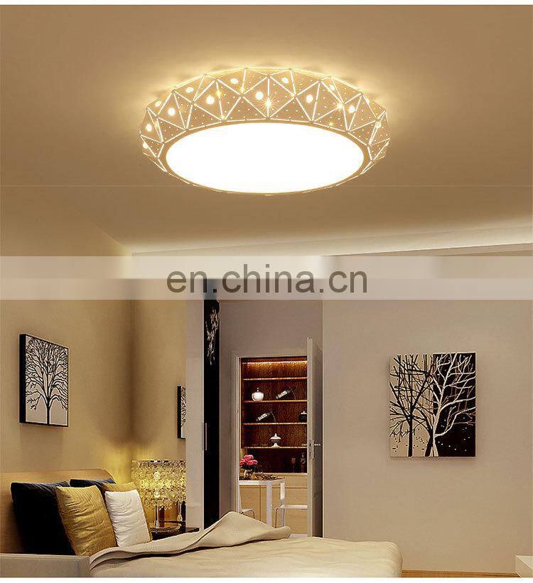 Modern Simple Round LED Living Room Ceiling Light Creative Acrylic Bedroom Lighting