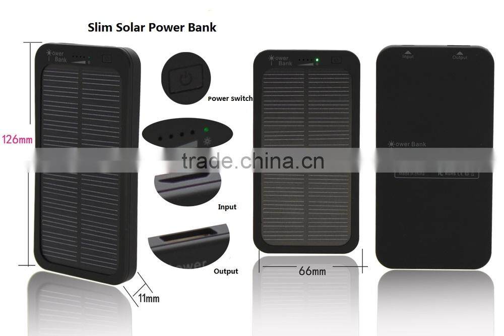 good christmas gift super thin solar mobile phone charger&solar mobile charger with 5000mAh