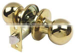 ANSI Grade 3 Tubular Knob Lockset with brass cylinder