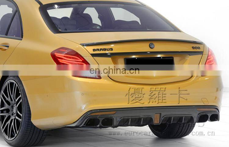 B850 diffuser with muffler tips fit for MB S-class W222 S63/S65 to B-style carbon fiber rear diffuser for S65 B diffuser