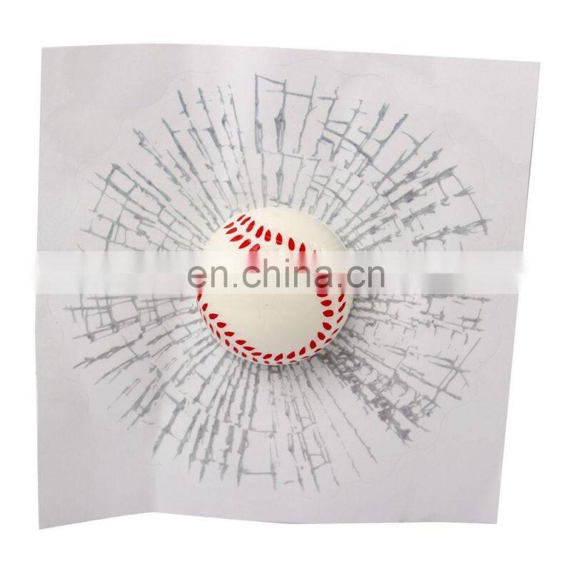 Window Sticker Auto Decals 3D Car Stickers Baseball Tennis Football Accessories Ball Hits Body Styling Funny