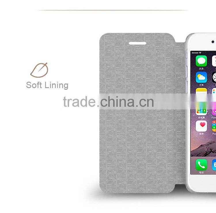 Flip Leather Case Cover for Apple I phone 6 Plus, i6 plus, 5.5 Inch Screen Smartphone