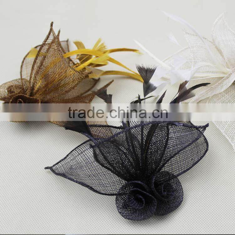 Wholesale Ladies Decorate Headwear Sinamay Flower