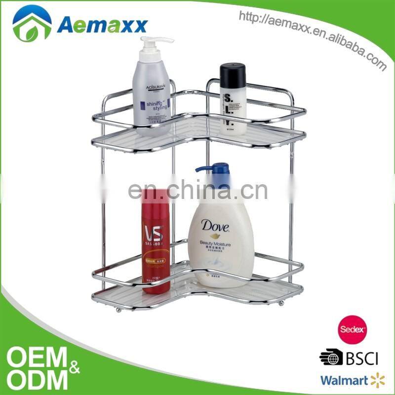 Wonderful awesome 2L chrome plated bathroom metal wire rack