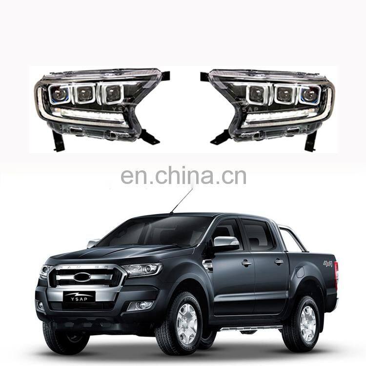 High quality factory price mustang style LED headlights front lamp head lamp for Ranger T7 T8