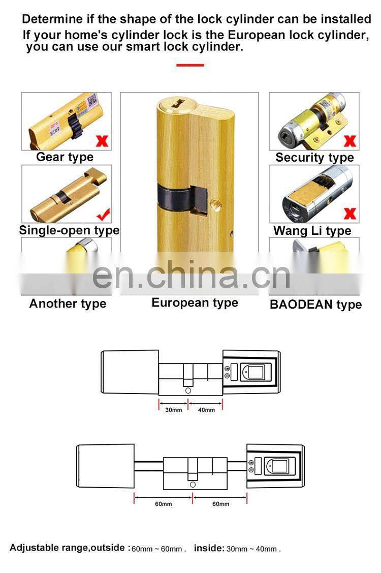 WE.LOCK new design smart security ttlock wifi control fingerprint door handle lock