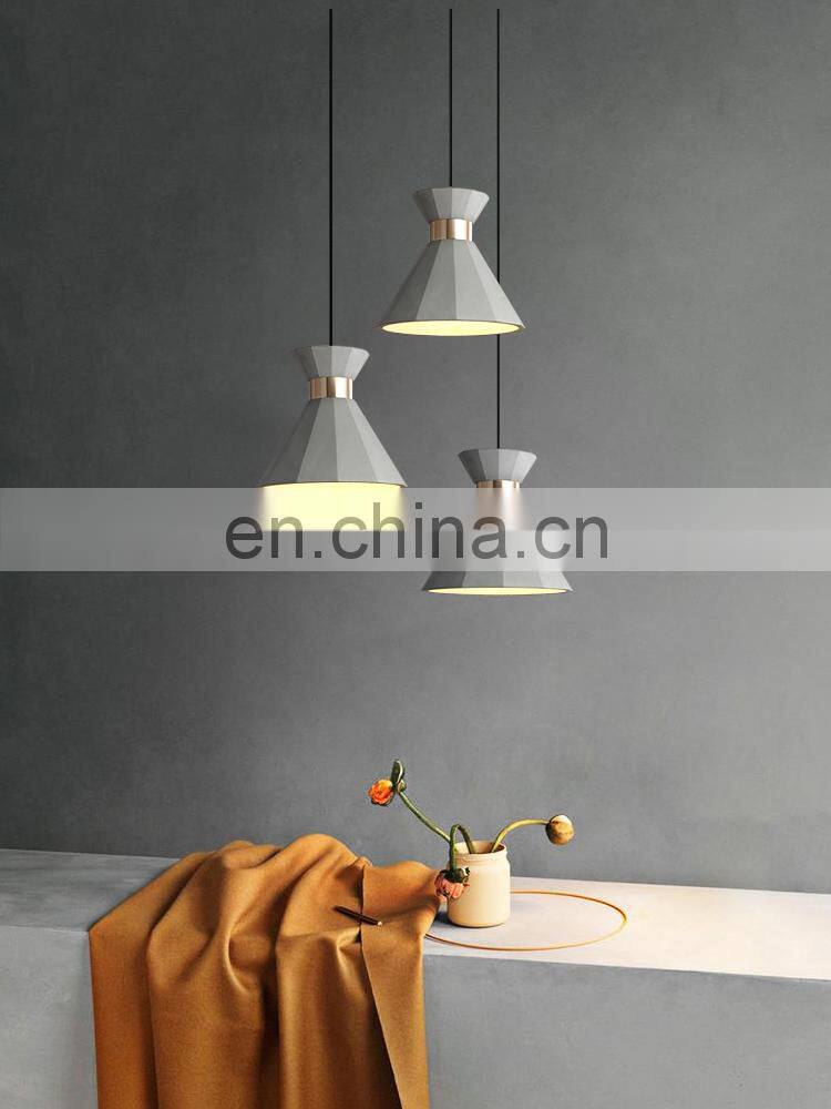 E27 Industrial vintage cement shade ceiling lighting concrete hanging pendant light for coffee shop