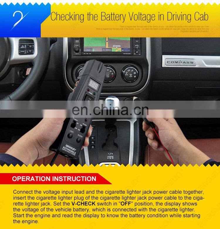 Allosun EM288 Automotive Multimeter Car Battery Voltage Tester Lamp Continuity Check Relay Check