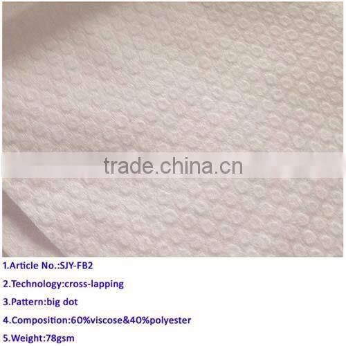 Spunlace nonwoven fabric with equality surface