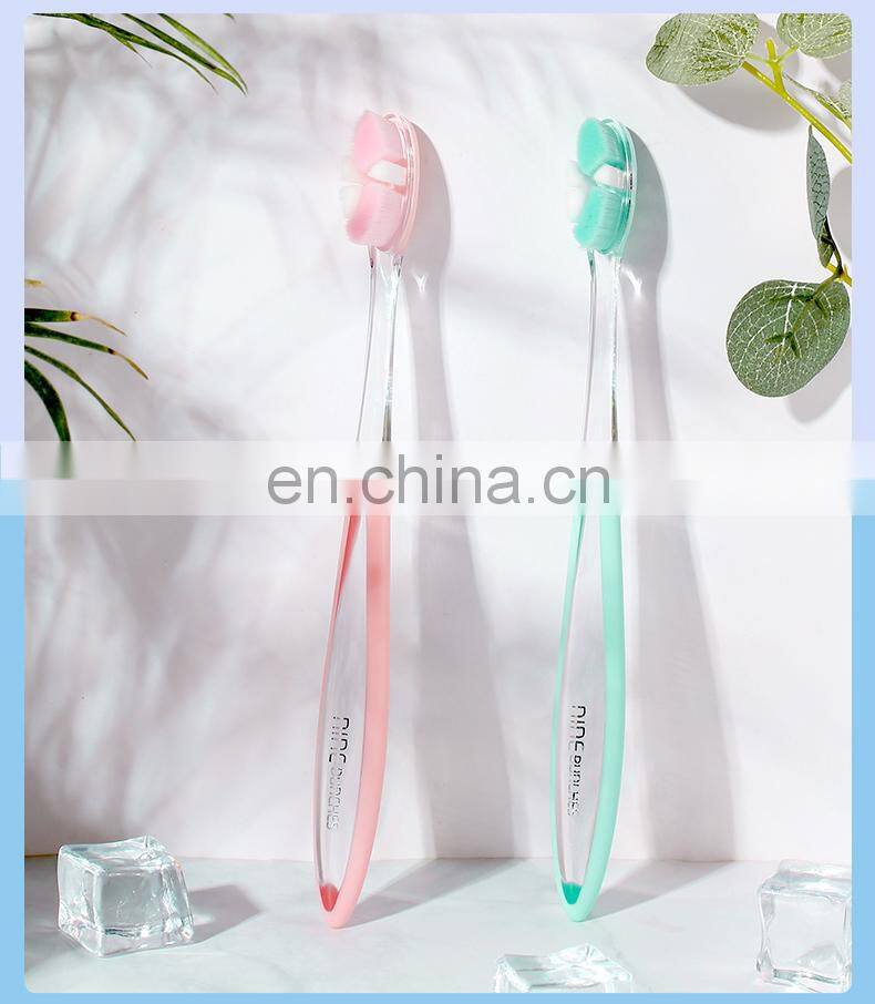 Private label Extra Soft Toothbrush Ultra Soft-bristled bamboo Teeth brush Micro-nano 20000 Floss Bristle Effect for adult