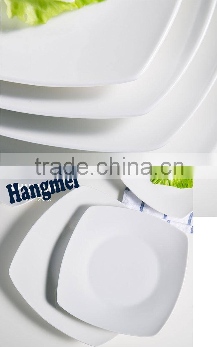 White ceramic dish Western steak serving platters