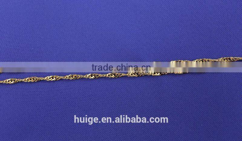 2015 hot sale cross jewelry brass chain gold plated statement pendant necklace