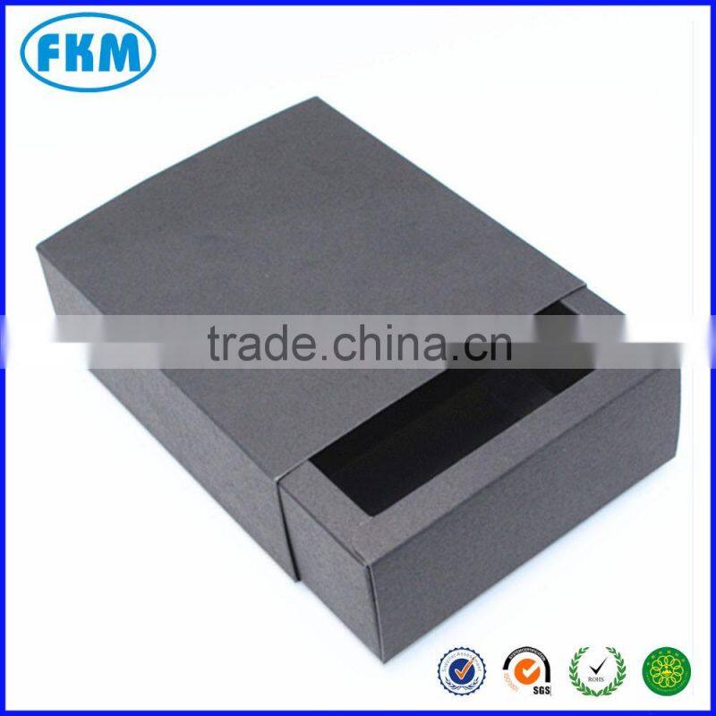 Custom black Kraft Paper Boxes Gift Craft Box Drawer Style Handmade Packaging Jewelry