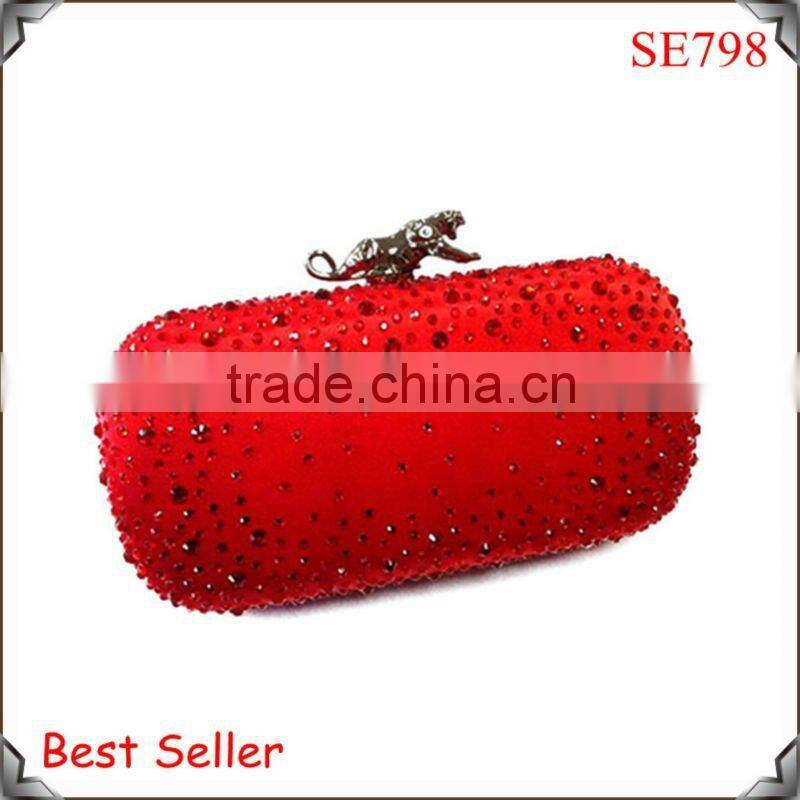 popular ladies good quality custom satin bags fabric evening bags wholesale