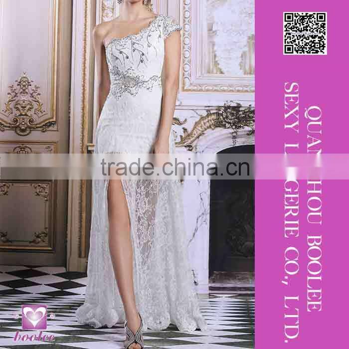 Unique Design Wholesales White Sexy Elegant Long Gown