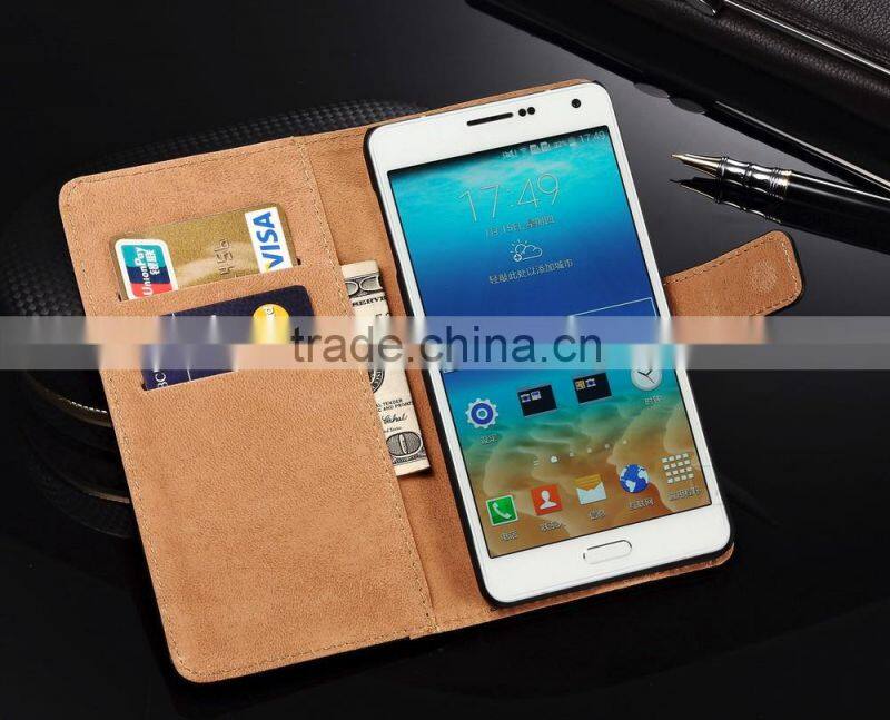 Premium leather flip cover with card slot for samsung galaxy j7 A7/ flip cover for samsung galaxy j1