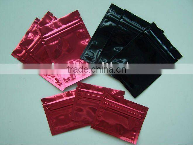 Aluminum plain food high quality bag with zipper