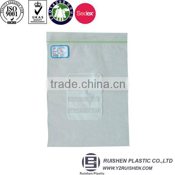 Transparent ldpe plastic zipper bag with printing