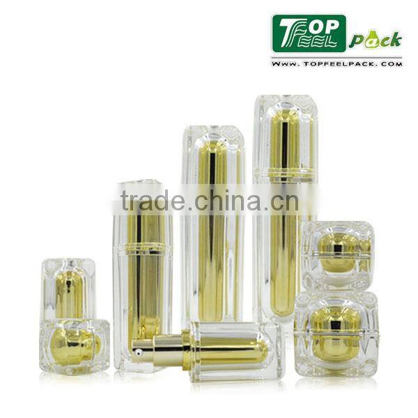 Square Cosmetic Vaccum Airless Bottles and Packaging Cosmetics Packing Set