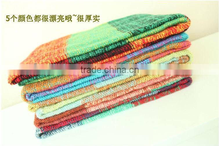 2014 Fashion Colorful Circle Loop Winter Knitted Scarf