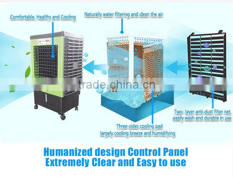 Outdoors heavy duty iron body 5000 m3/h Airflow rate evaporative industrial air cooler price