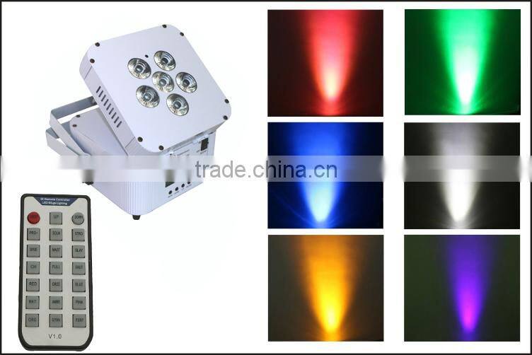 2016 Colorful 6pcs 6in1 RGBWA UV LED PAR light