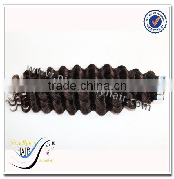 2016 products wholesale cheap deep curly tape hair extensions