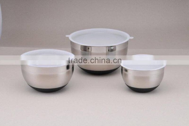 3 pcs set stainless steel mixing bowl set with grater