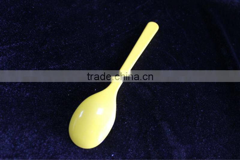Solid color melamine spoon for dessert