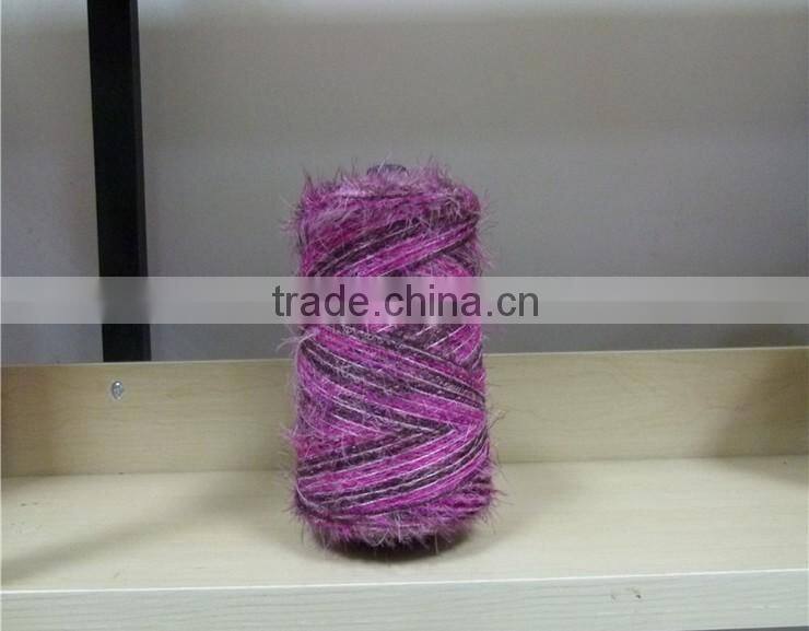 Space Dyed nylon feather yarn for knitting pattern socks/gloves