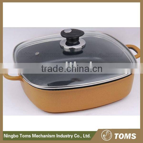 High quality Die Cast Aluminium Square nonstick cast iron frying pan