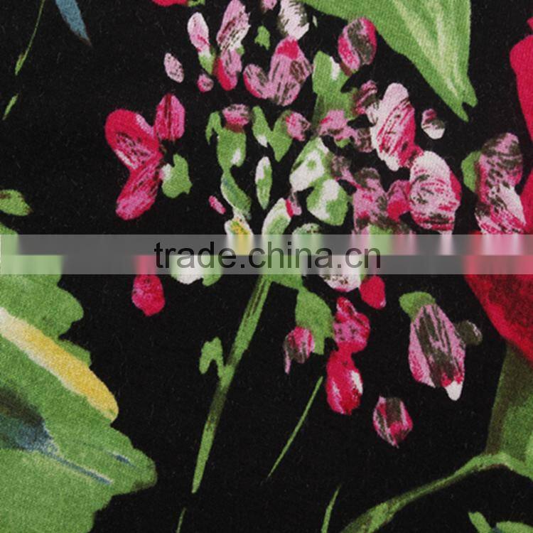 china textiles 100% cotton fabric flower printing for fashion one-piece dress