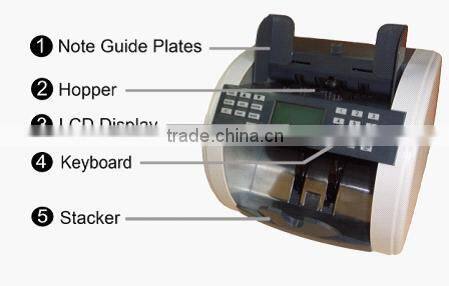 (hot ! ) mix value counting machine/currency counter/money detector with UV MG IR fake note detection for Guinean Franc(GNF)